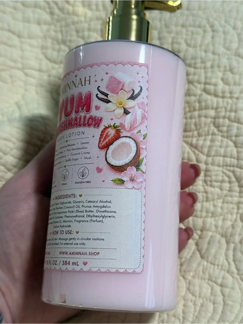 Aminnah “Yum Marshmallow” LIMITED EDITION full size Body Lotion!